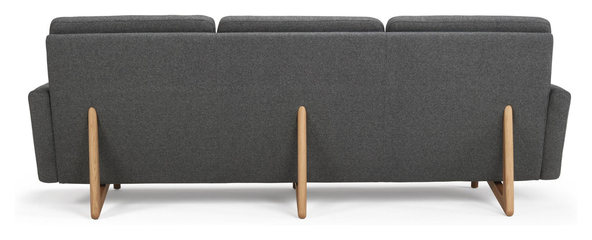 Egsmark 3-pers. Sofa, grå uld - Unoliving.com