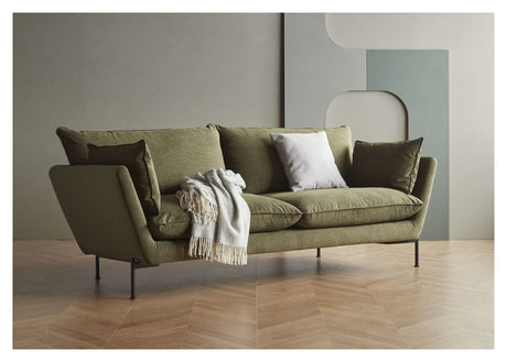 Hasle Lux 3-pers. sofa, Grøn Fløjl