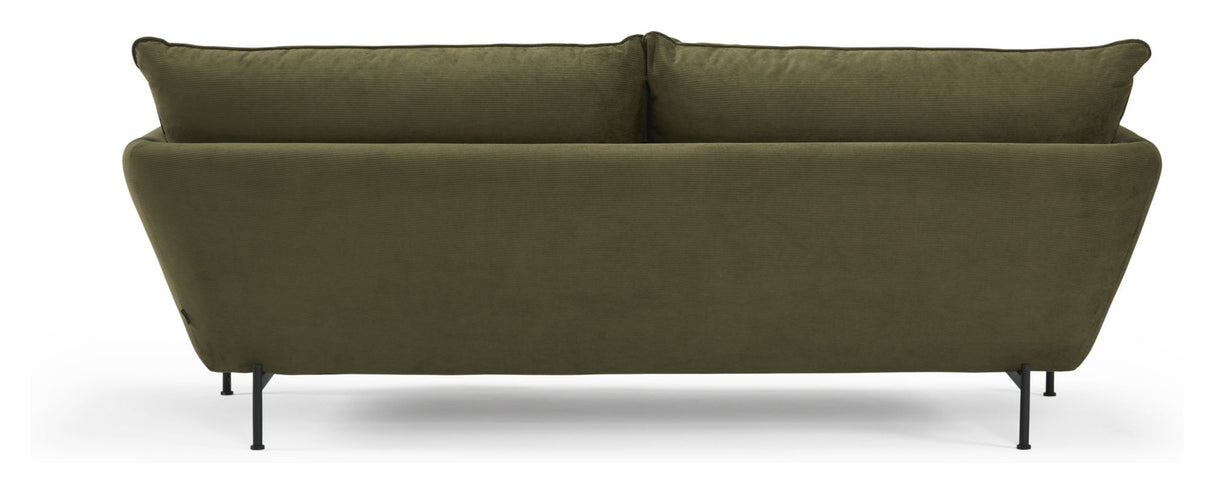 Hasle Lux 3-pers. sofa, Grøn Fløjl - Unoliving.com