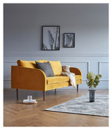 Husum 3 Pers. Sofa, Gul velour - Unoliving.com