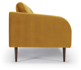 Husum 3 Pers. Sofa, Gul velour - Unoliving.com