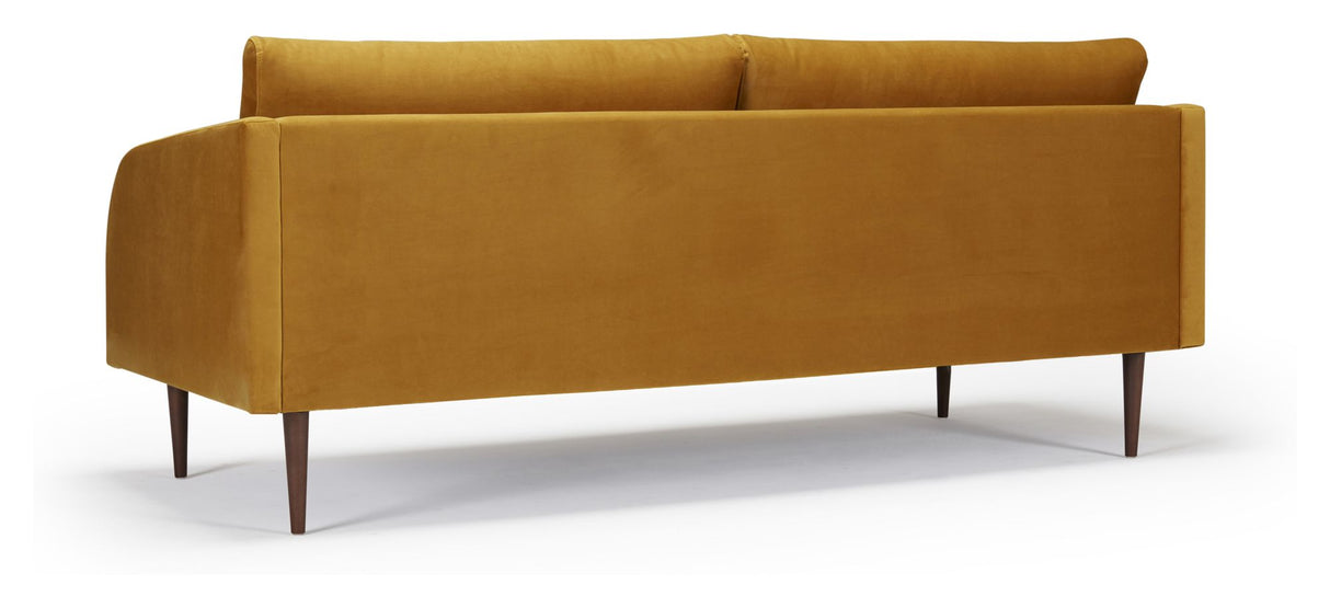 Husum 3 Pers. Sofa, Gul velour - Unoliving.com