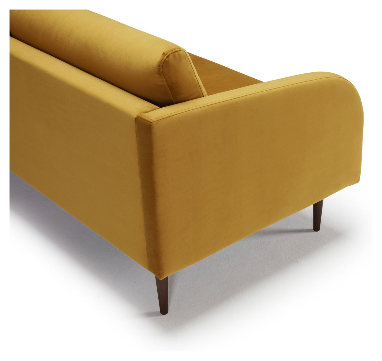 Husum 3 Pers. Sofa, Gul velour - Unoliving.com