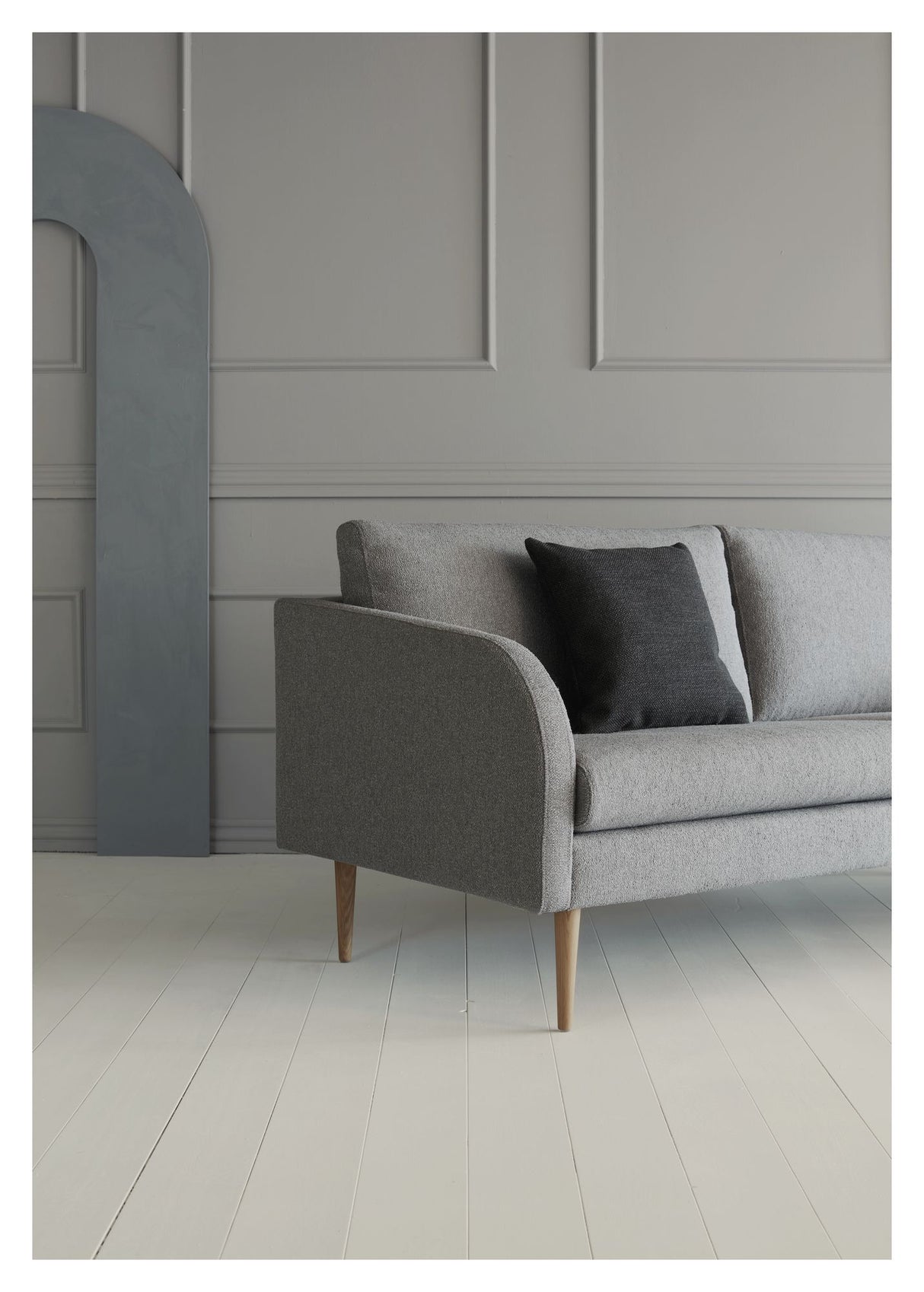 Husum 3-pers. Sofa, grå Bouclé - Unoliving.com