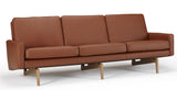 Egsmark 3-pers sofa, Cognac Læder - Unoliving.com