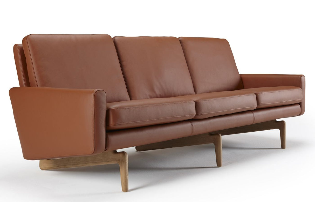 Egsmark 3-pers sofa, Cognac Læder - Unoliving.com