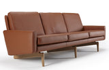 Egsmark 3-pers sofa, Cognac Læder - Unoliving.com