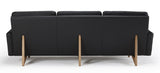 Egsmark 3-pers sofa, Sort Læder - Unoliving.com