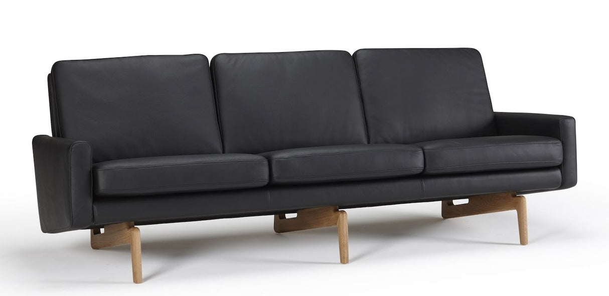 Egsmark 3-pers sofa, Sort Læder - Unoliving.com