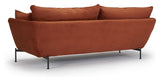 Hasle Lux 2-pers. sofa, Orange Fløjl - Unoliving.com