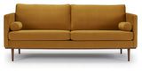 Vangen 3-pers. sofa, Gul Velour - Unoliving.com