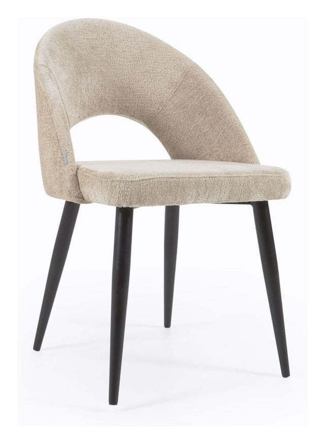 Mael Spisebordsstol, Beige chenille - Unoliving.com