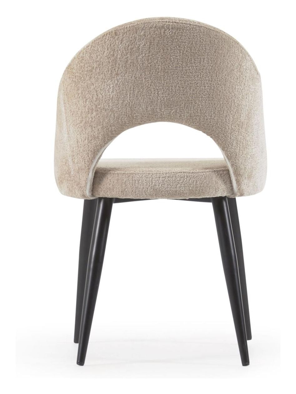 Mael Spisebordsstol, Beige chenille - Unoliving.com