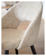 Mael Spisebordsstol, Beige chenille - Unoliving.com