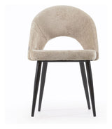 Mael Spisebordsstol, Beige chenille - Unoliving.com