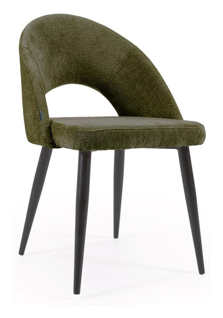 Mael Spisebordsstol, Grøn chenille - Unoliving.com