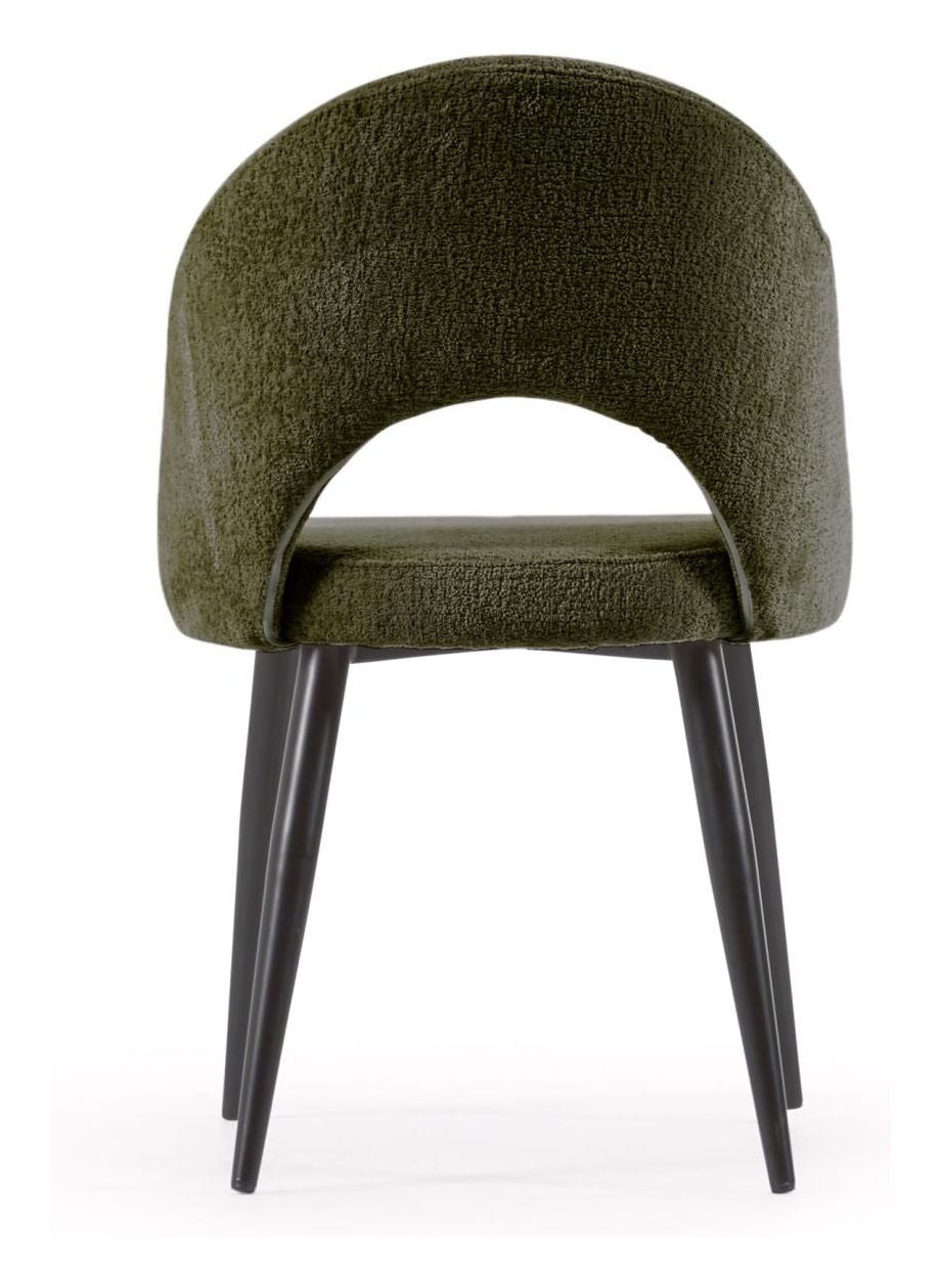 Mael Spisebordsstol, Grøn chenille - Unoliving.com