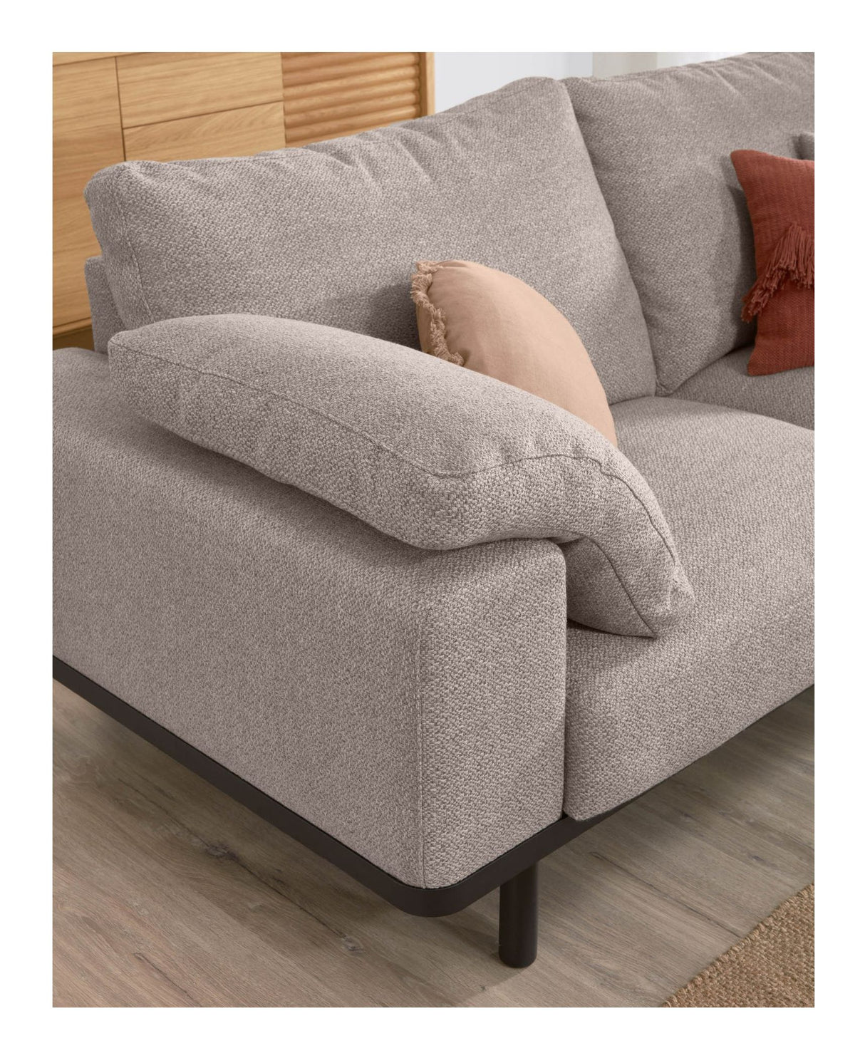 Noa 3-pers. Sofa, Beige/sort - Unoliving.com