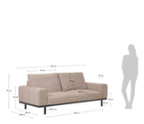 Noa 3-pers. Sofa, Beige/sort - Unoliving.com