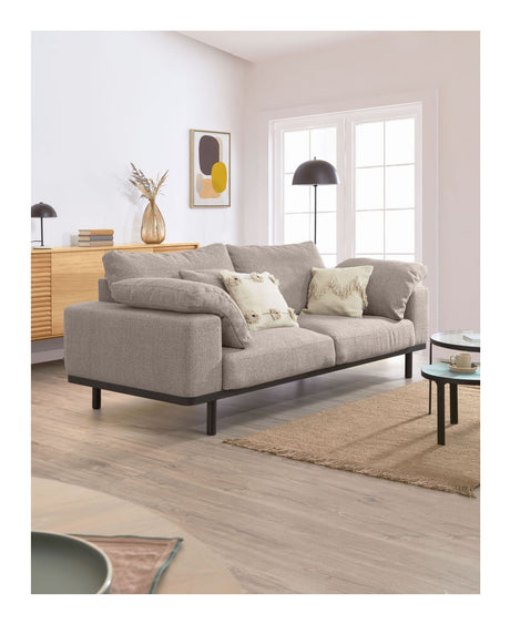 Noa 3-pers. Sofa, Beige/sort - Unoliving.com