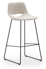 Zahara Barstol, Beige stof, H:76 - Unoliving.com