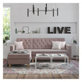 Liberty Sovesofa m. chaiselong, Lyserød - Unoliving.com