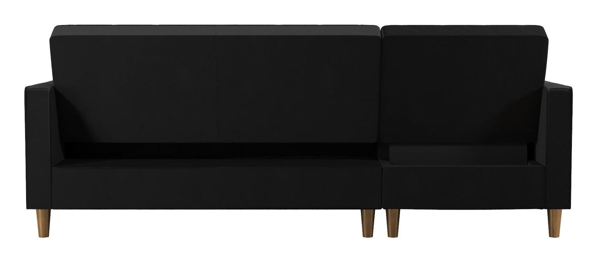 Liberty Sovesofa m. chaiselong, Sort - Unoliving.com