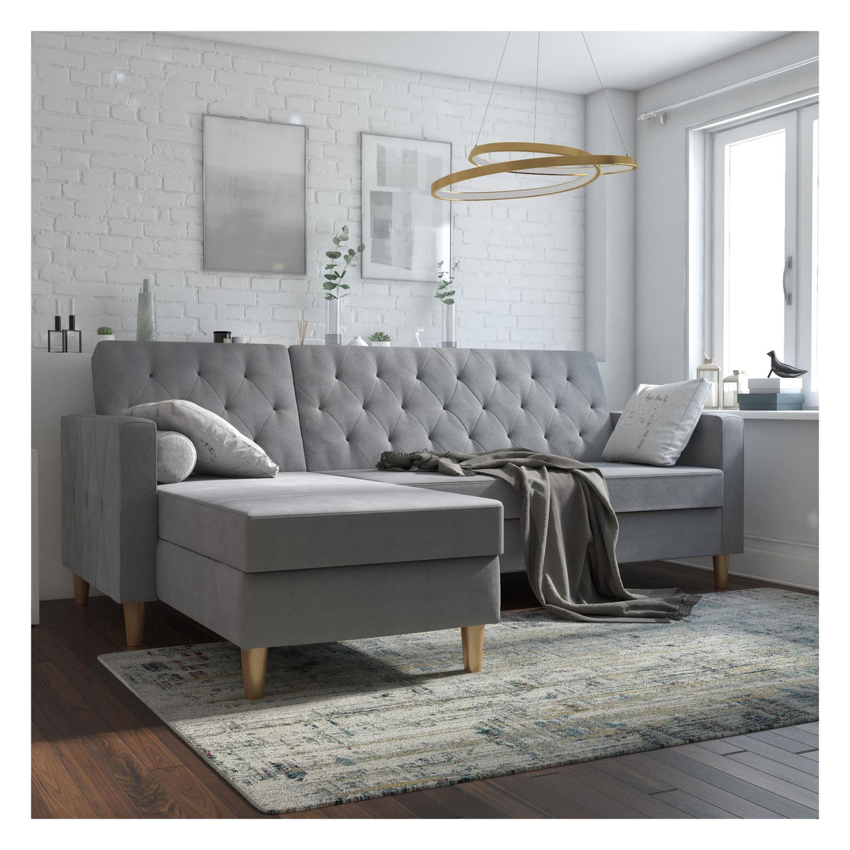 Liberty Sovesofa m. opbevaring, Lysegrå - Unoliving.com