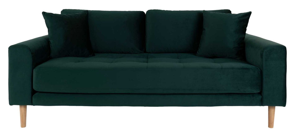 Lido 2,5-pers. Sofa, Mørkegrønt Velour - Unoliving.com