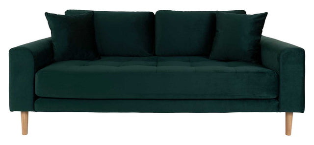 Lido 2,5-pers. Sofa, Mørkegrønt Velour - Unoliving.com