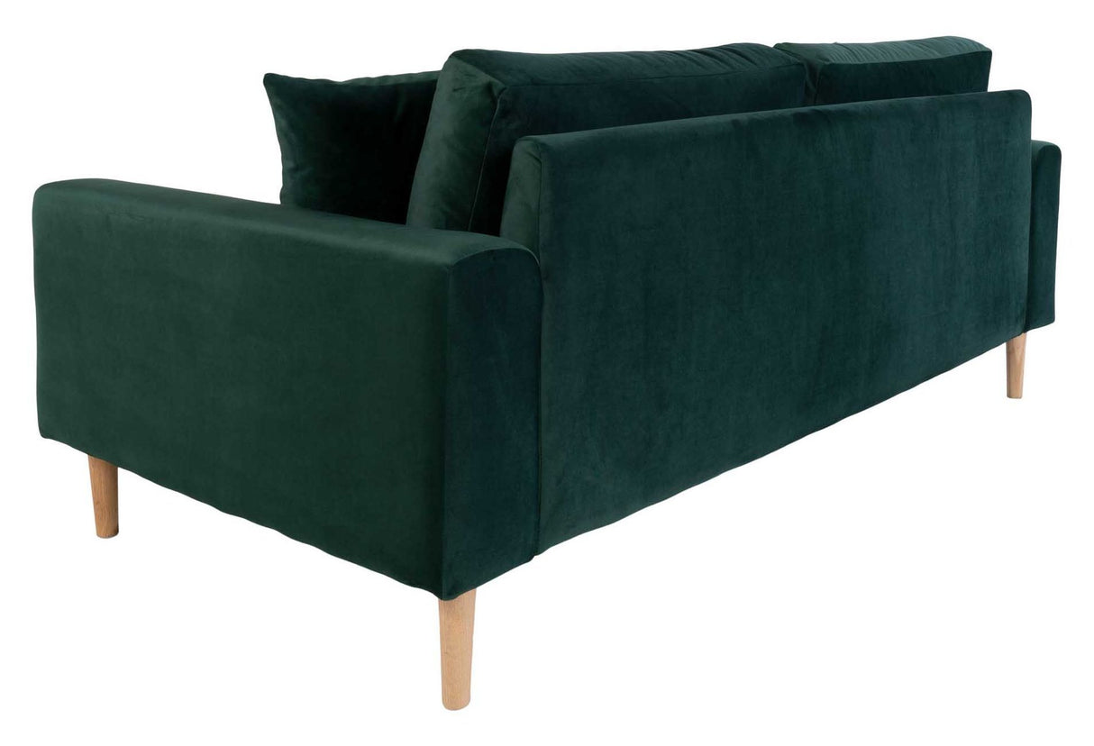 Lido 2,5-pers. Sofa, Mørkegrønt Velour - Unoliving.com