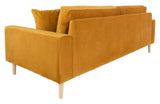 Lido 3-pers. Sofa, Sennepsgul Velour - Unoliving.com