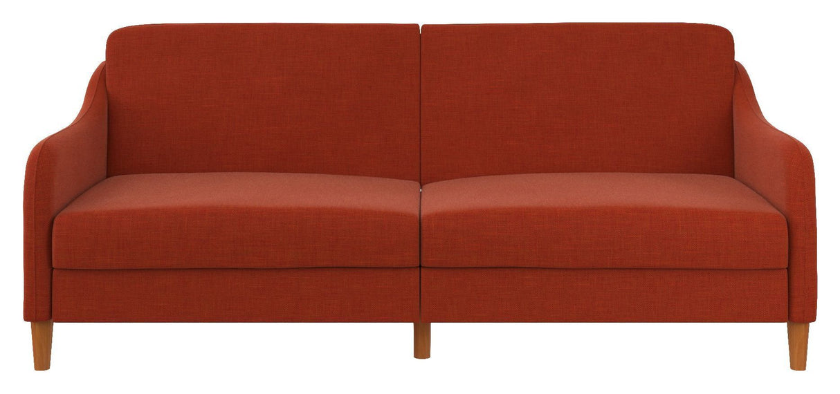 Jasper Sovesofa, brændt orange hør - Unoliving.com