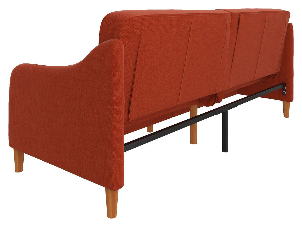 Jasper Sovesofa, brændt orange hør - Unoliving.com