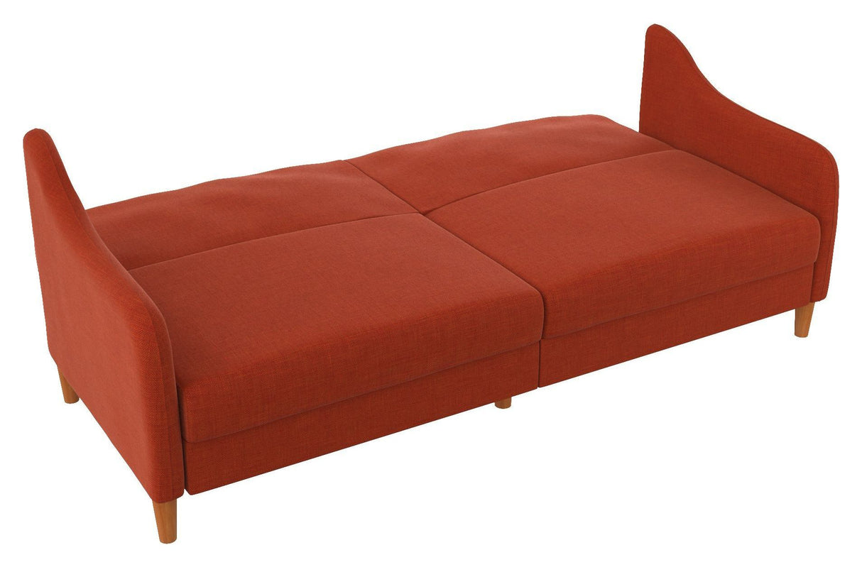 Jasper Sovesofa, brændt orange hør - Unoliving.com