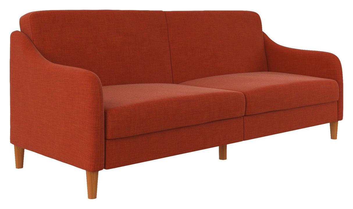 Jasper Sovesofa, brændt orange hør - Unoliving.com