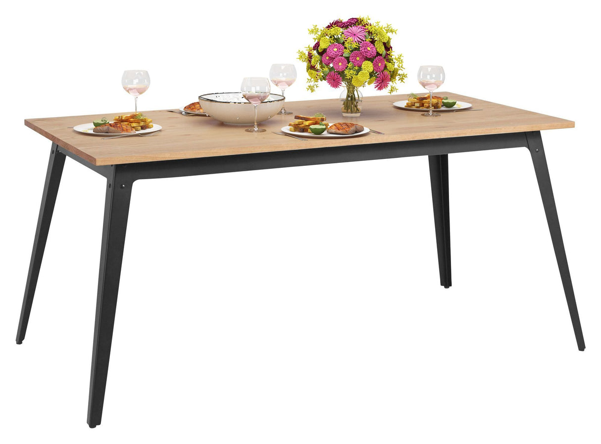 Macon spisebord 160 cm, natur/sort - Unoliving.com