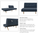 Palm Springs Split Sovesofa, Blåt hør - Unoliving.com