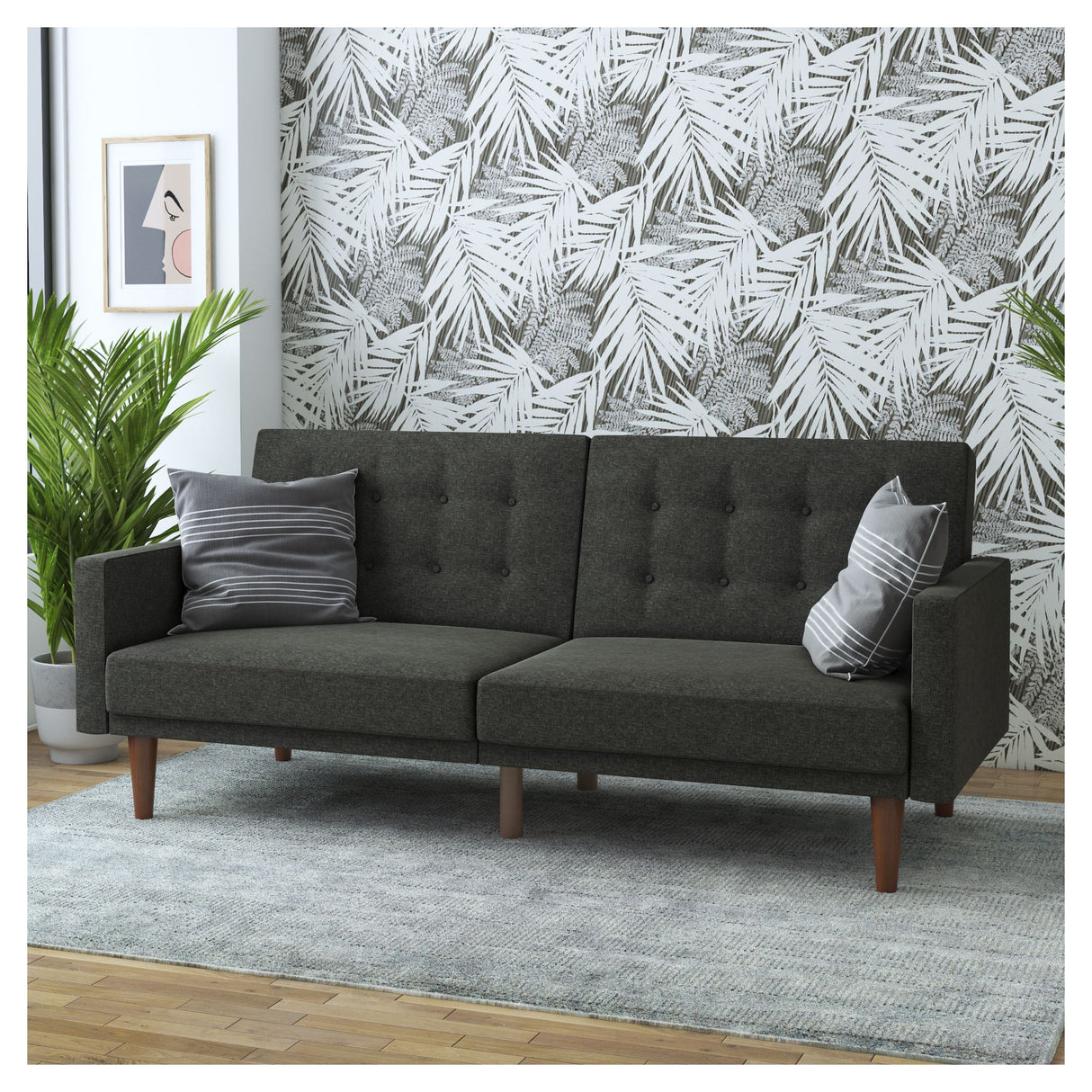 Wimberly Sovesofa, Grå stof - Unoliving.com