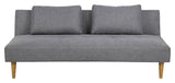 Lucca Sovesofa m. 2 puder, Lysegrå stof - Unoliving.com