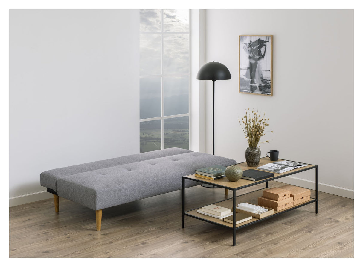 Lucca Sovesofa m. 2 puder, Lysegrå stof - Unoliving.com