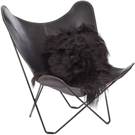 Islandsk langhåret Lammeskind 90 cm - Blacky - Unoliving.com