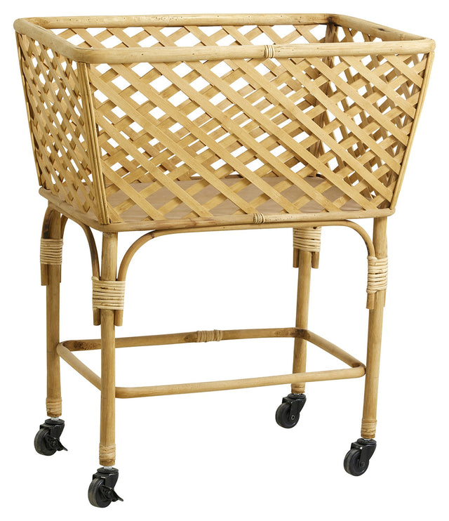 Nordal ARVI Kurv m/hjul - Bambus/Rattan - Unoliving.com