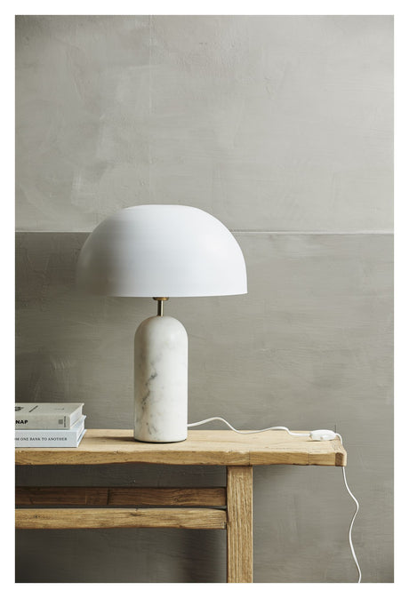 Nordal ATLAS Bordlampe - Hvid Marmor - Unoliving.com