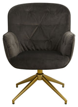 Nordal LEA Kontorstol - Lysebrun Velour - Unoliving.com