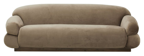 Nordal Sof 2-pers. Sofa - Lysebrun Velour - Unoliving.com