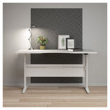 Prima Skrivebord m. bue, Hvid/hvid, 180cm - Unoliving.com