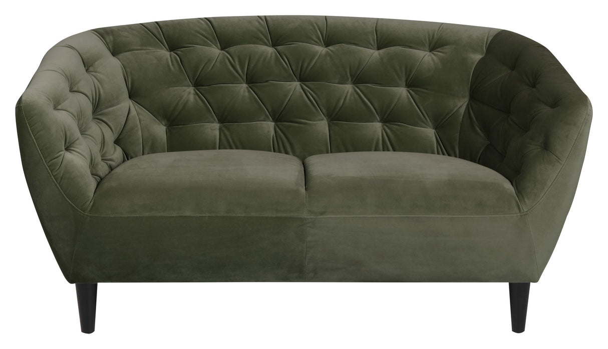 Ria 2-pers. Sofa, Forest green velour