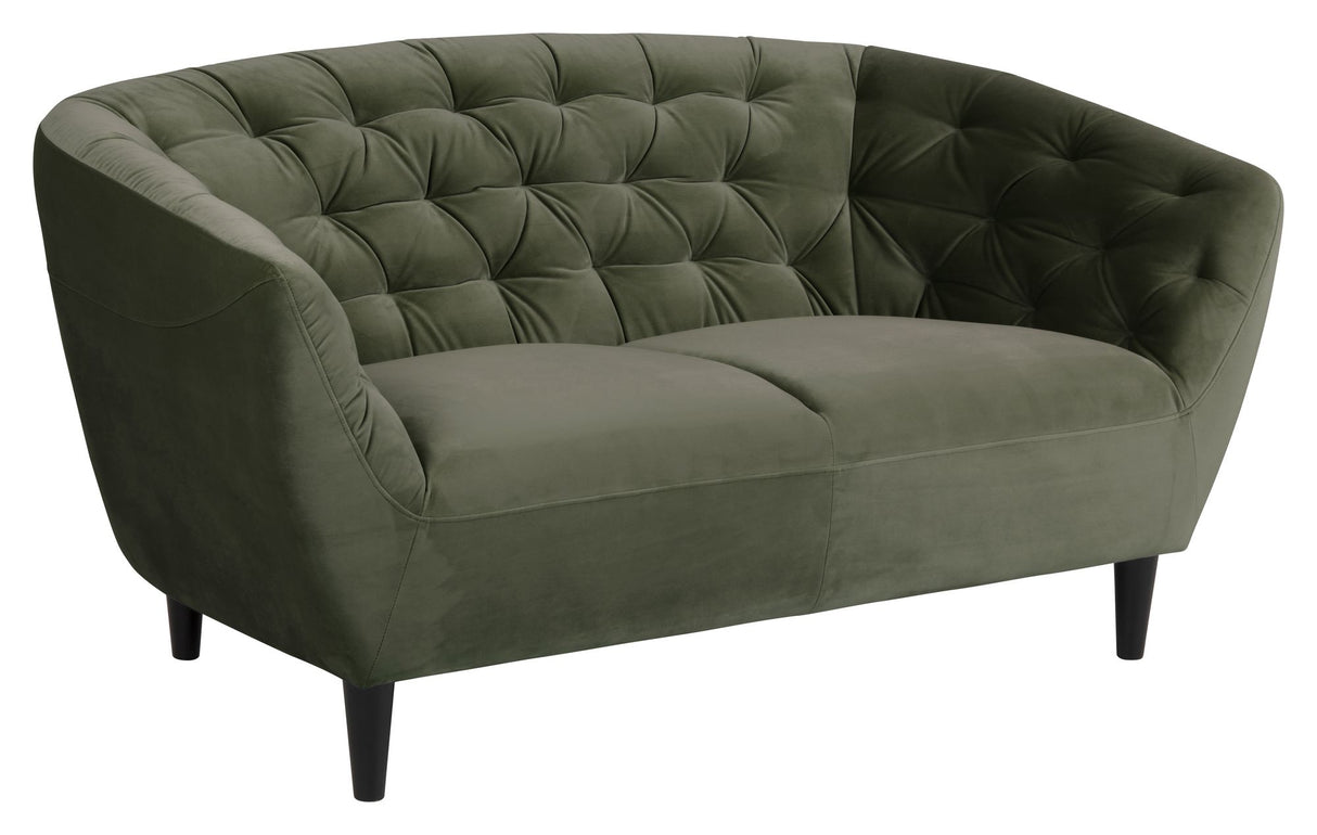 Ria 2-pers. Sofa, Forest green velour