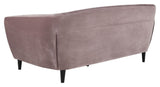 Ria 3-pers. Sofa, Dusty rose velour/Sort